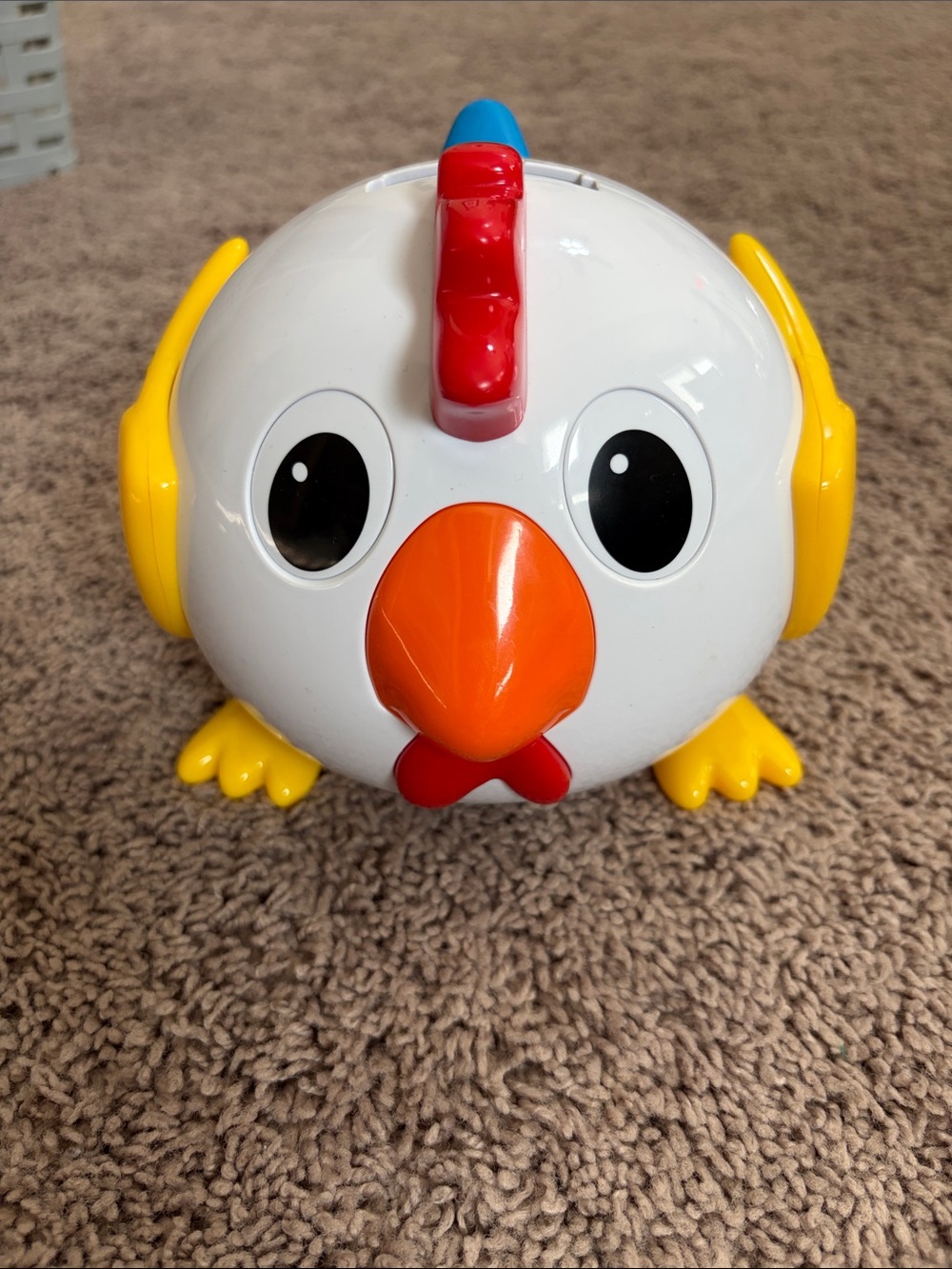 White and Yellow Interactive Chicken Toy for Kids